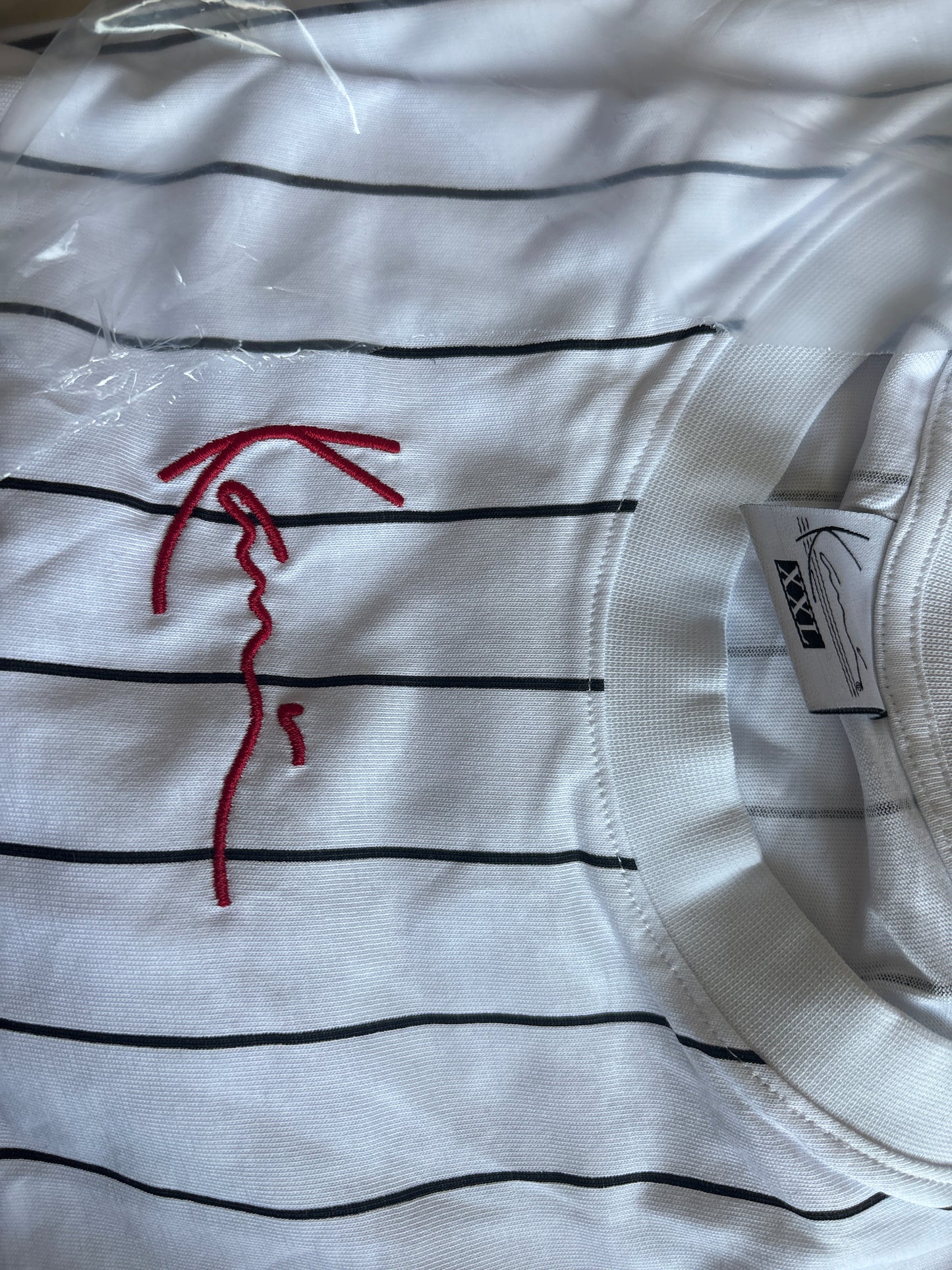Karl Kani Shirt, Größe XXL, weiss/schwarz/rot