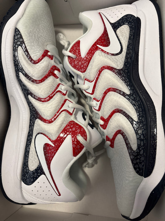 Nike KD17, Größe 48,5 in weiss/blau/schwarz/rot