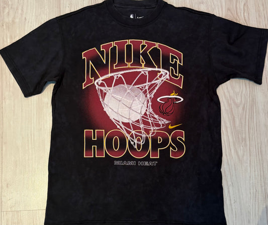Nike NBA Shirt Miami Heat, Größe S in schwarz mit Muster