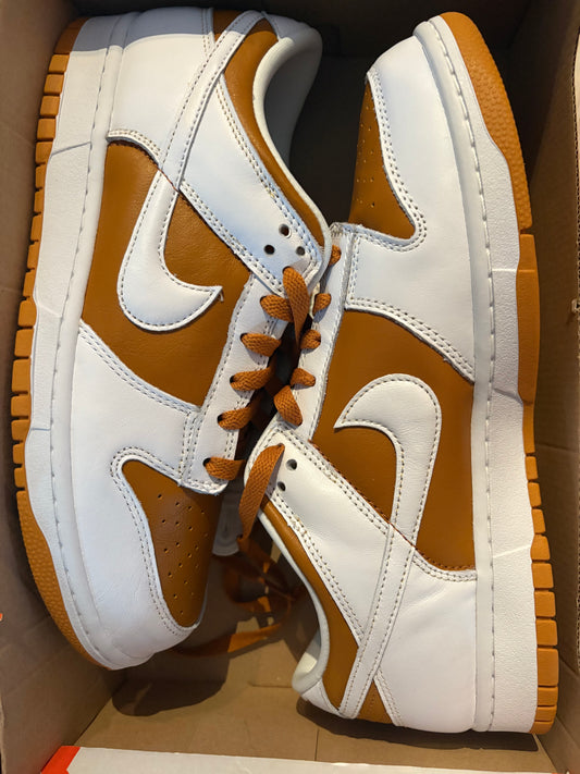 Nike Dunk low weiss/braun, Größe 42,5