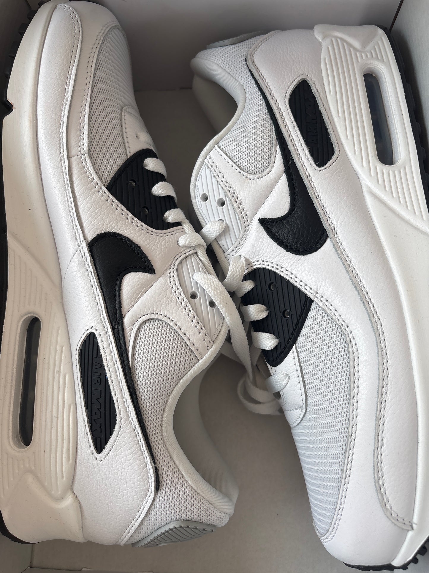 Nike Air Max 90 in weiss/schwarz, Gr. 45