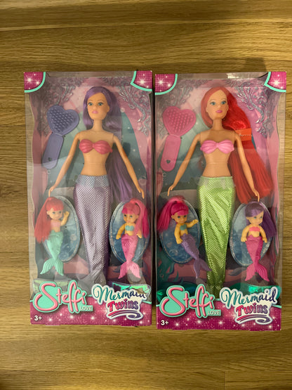 Steffi Love Mermaid Twins verschiedene Varianten mit Zubehör und 2 Kindern