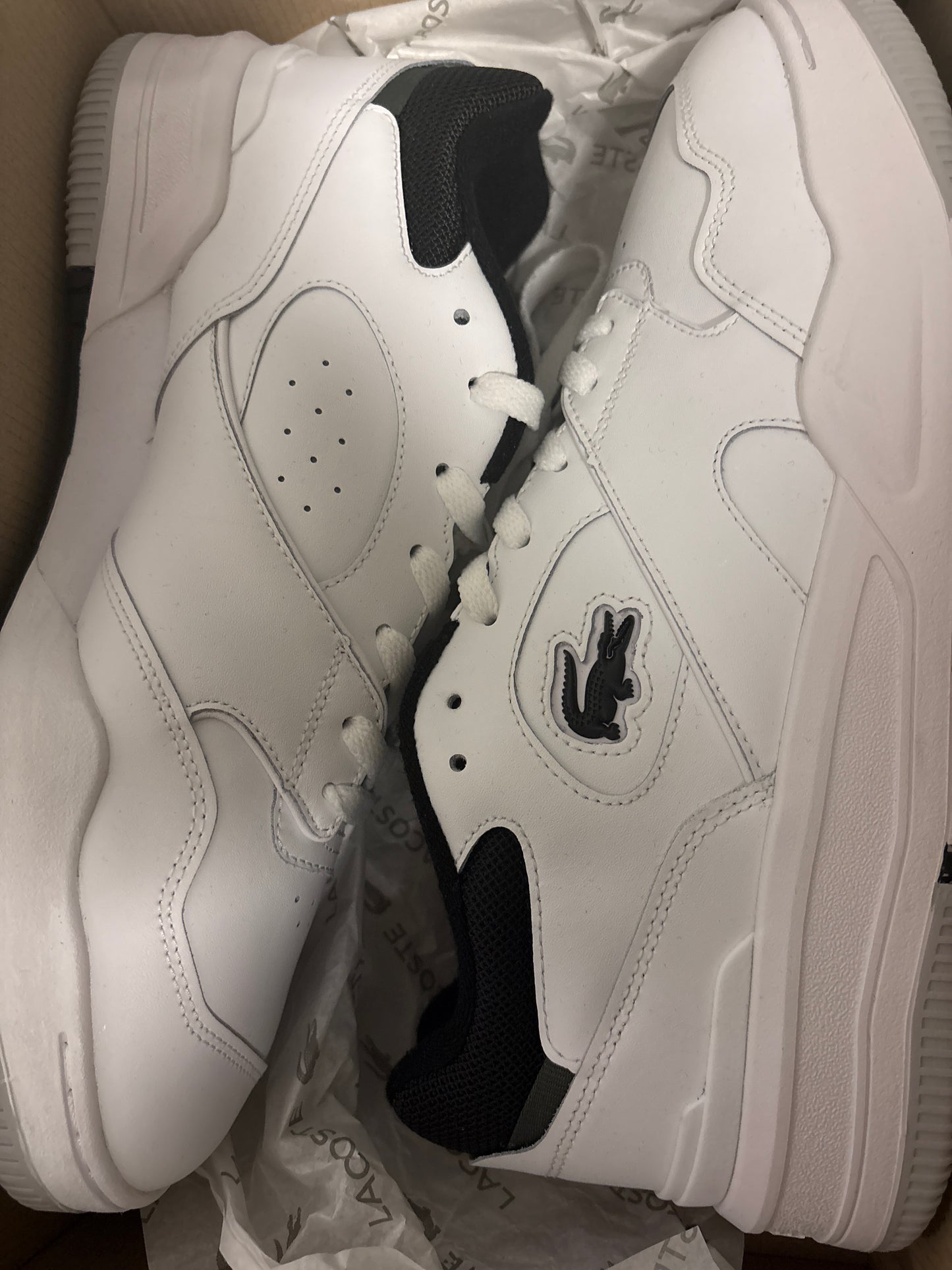 Lacoste Sneaker, weiss/schwarz, Größe wählbar