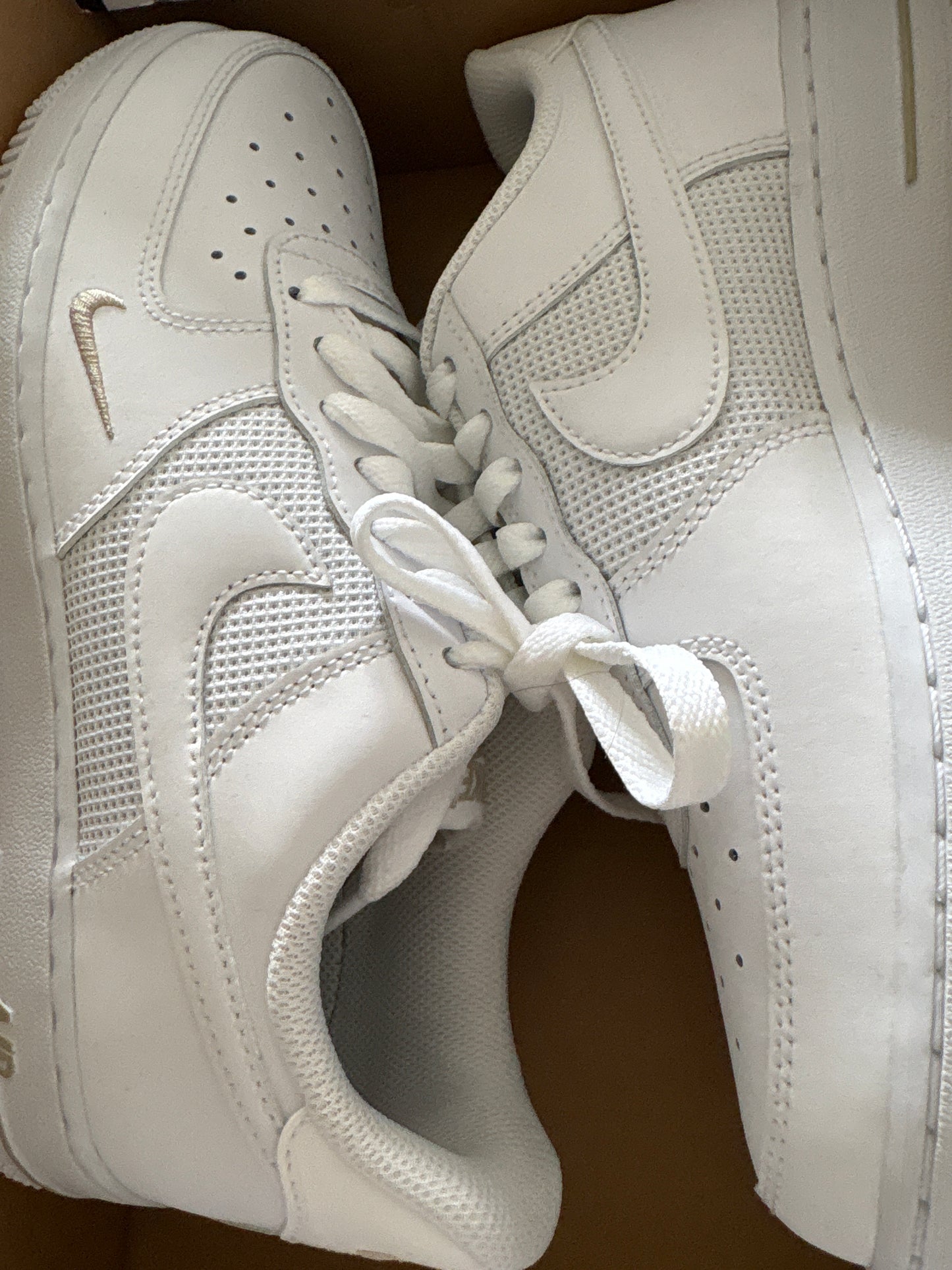 Nike Air Force 1 weiss/beige , Größe 38,5
