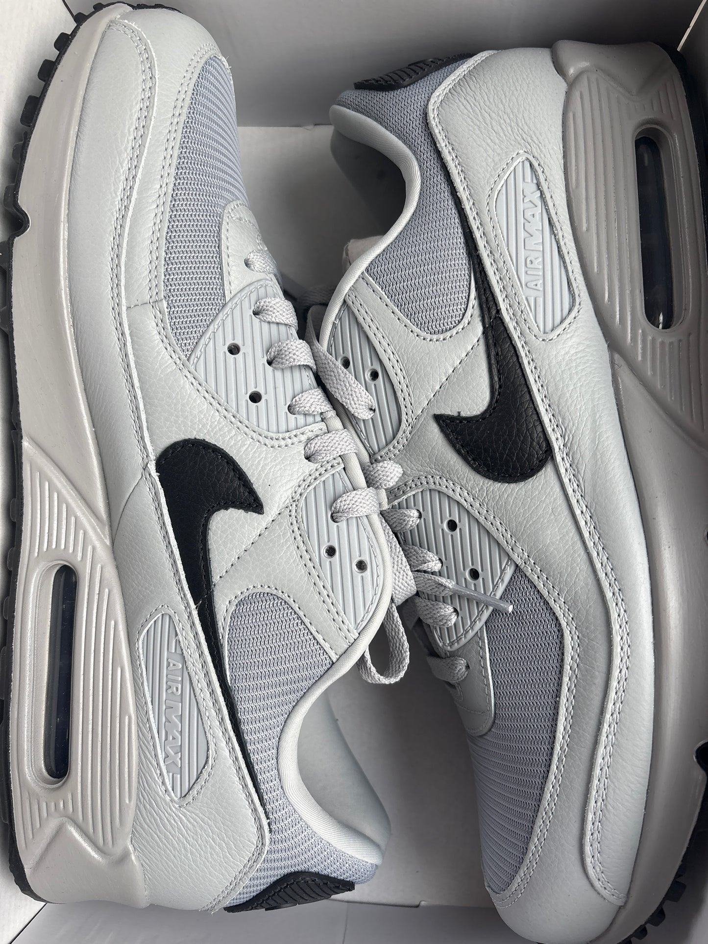 Nike Air Max 90, grau/schwarz Größe 47,5
