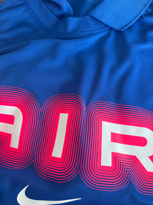 Nike Air Polo Shirt, Größe wählbar in blau/pink