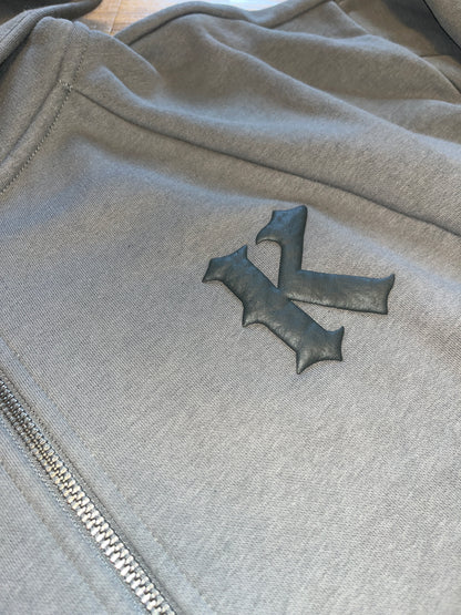 Karl Kani Joggingjacke in dunkelgrau mit Kani Logo, Größe wählbar