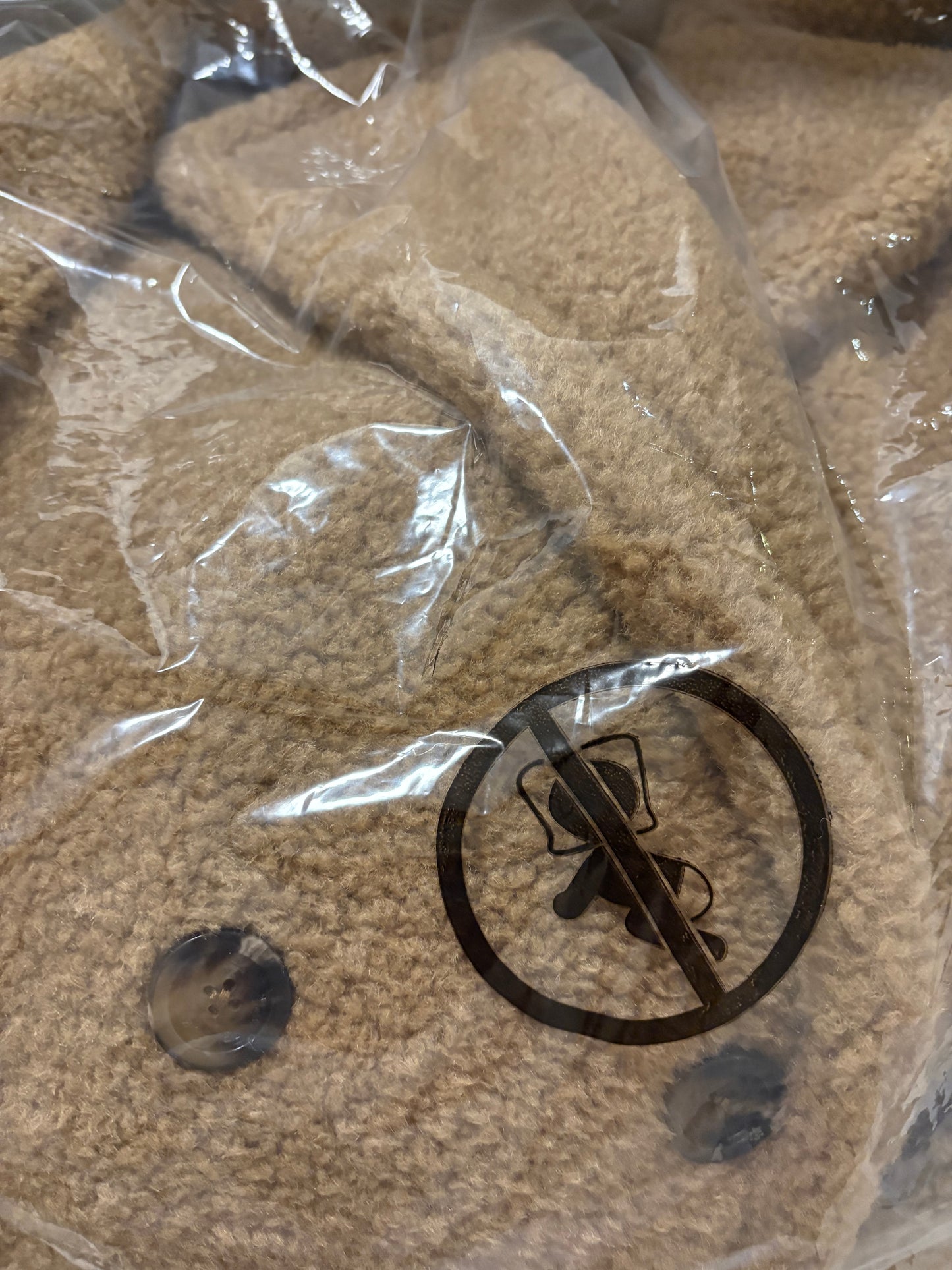 Michael Kors Teddyjacke braun, Größe wählbar