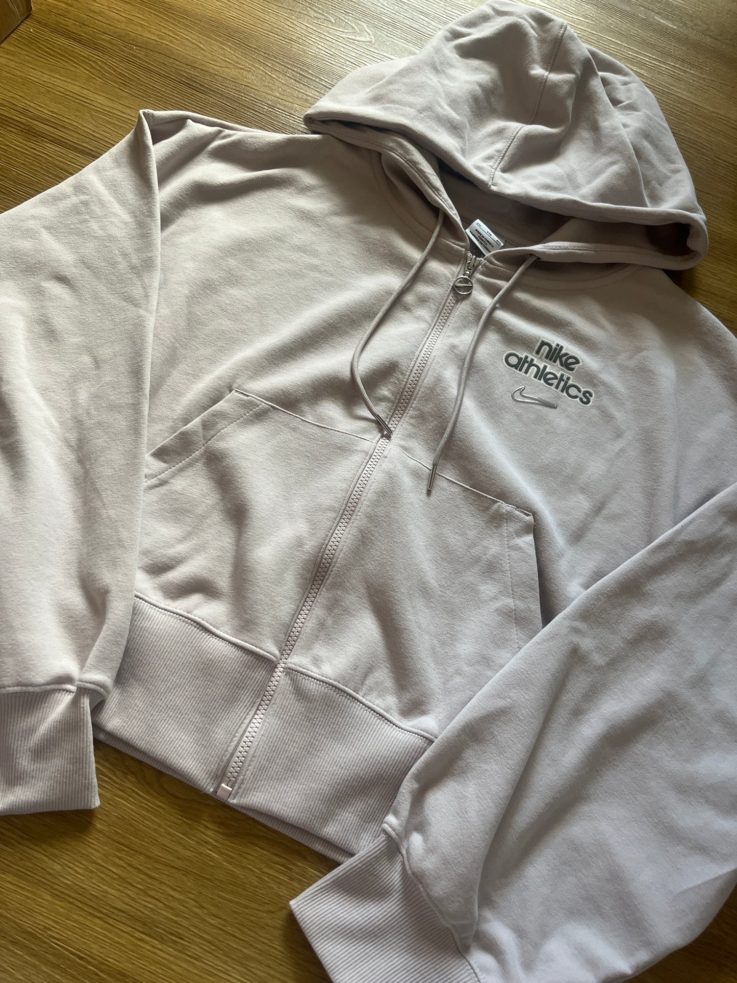 Nike Damen „Crop“ Joggingjacke in rosé, Größe XXL