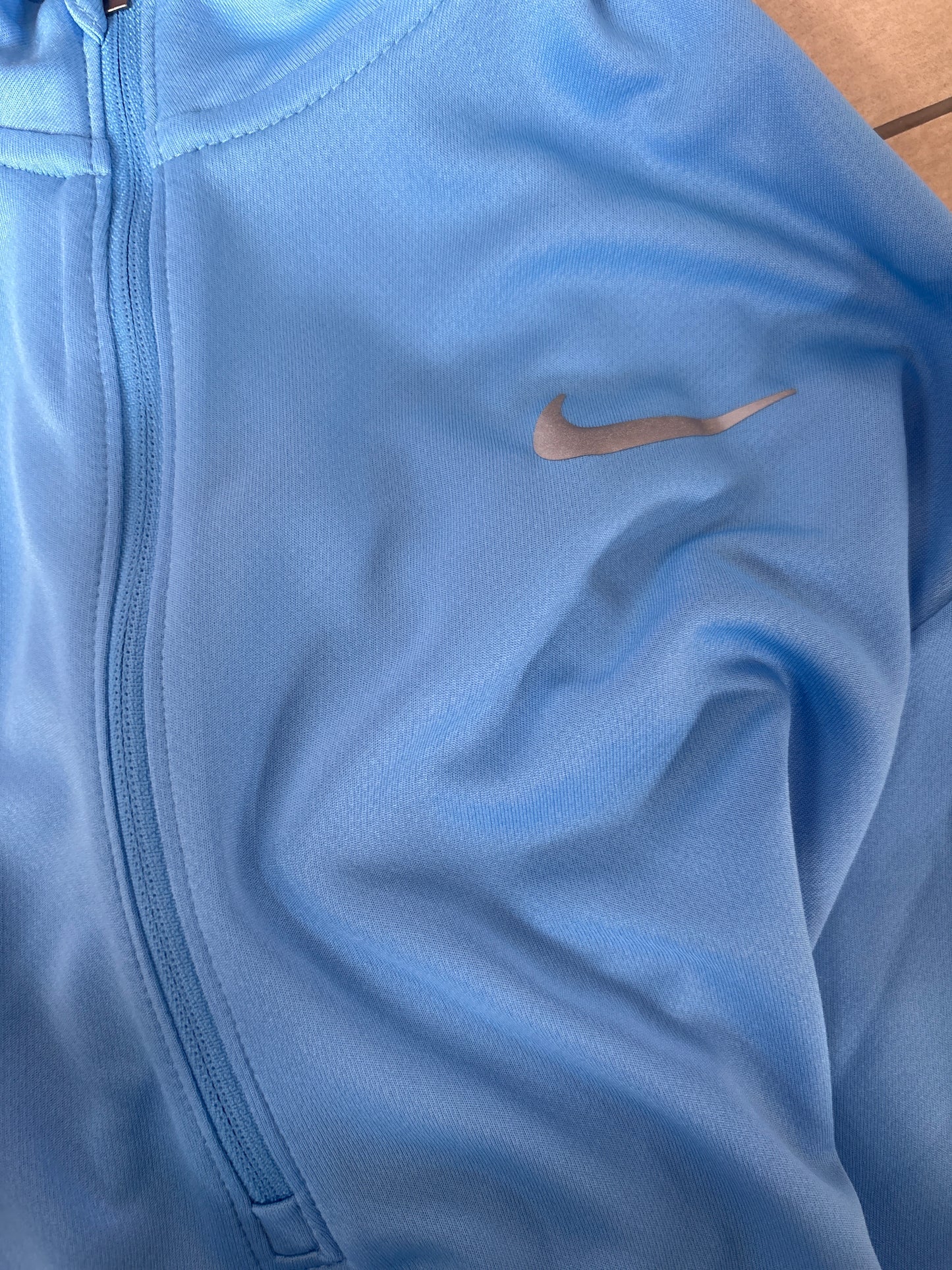 Nike Laufzipper, Größe M in blau