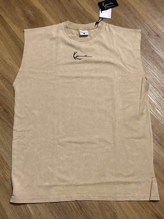 Karl Kani Muskelshirt in beige (verwaschen), Größe L