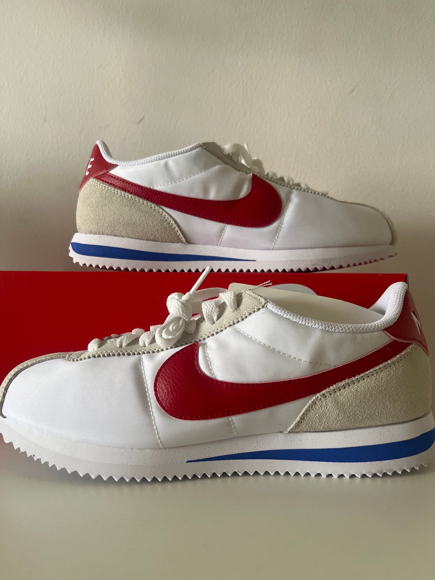 Nike Cortez in weiss/rot/blau, Größe 40,5