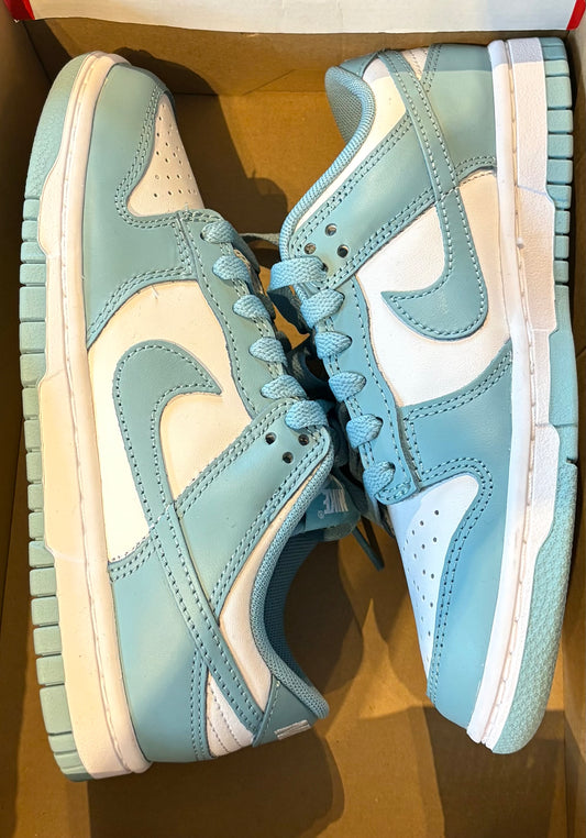 Nike Dunk low weiss/türkis, Größe 36,5
