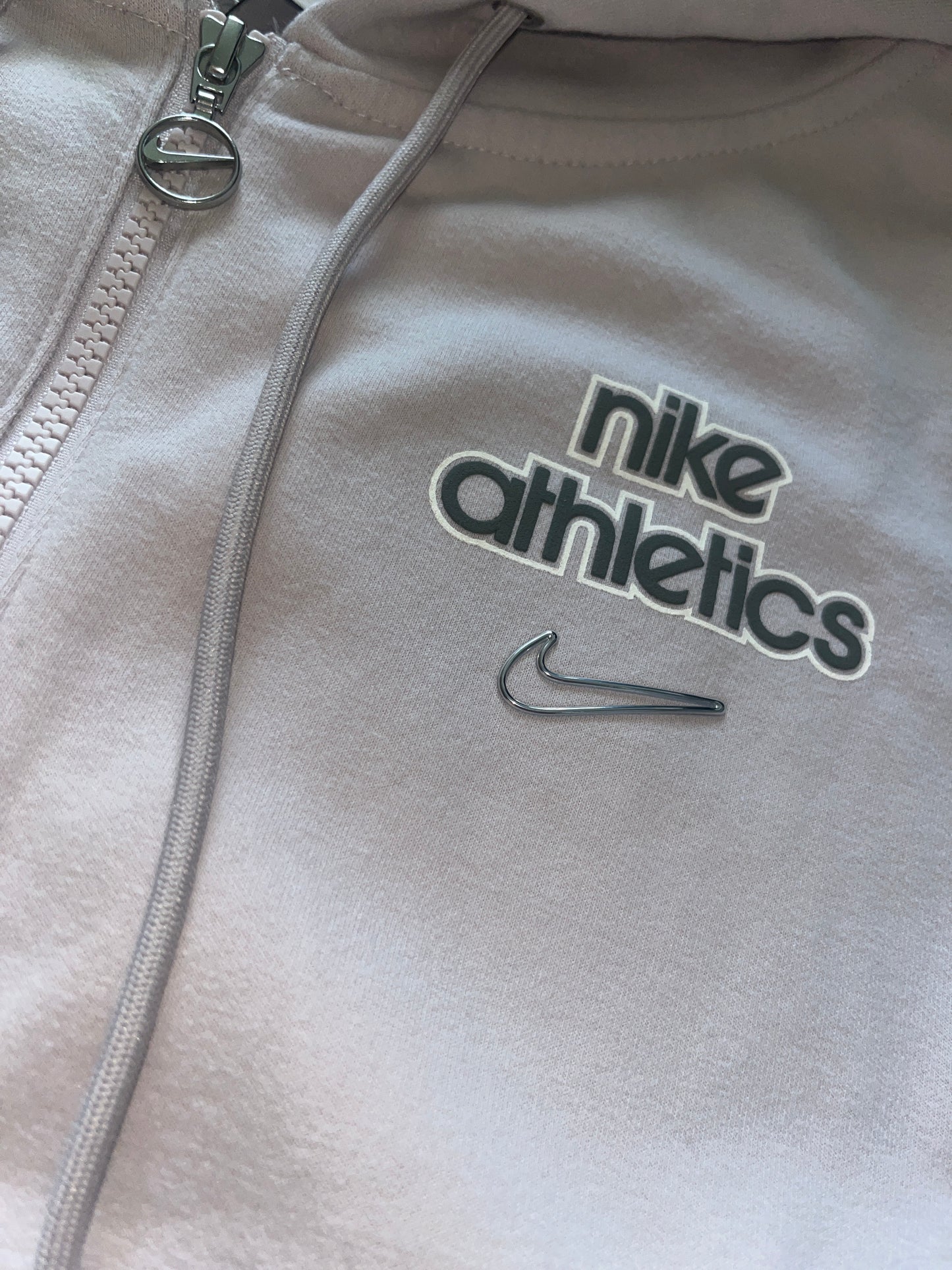 Nike Damen „Crop“ Joggingjacke in rosé, Größe XXL