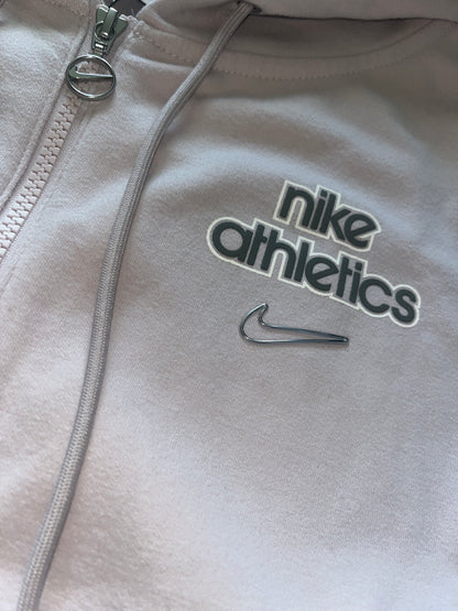 Nike Damen „Crop“ Joggingjacke in rosé, Größe XXL