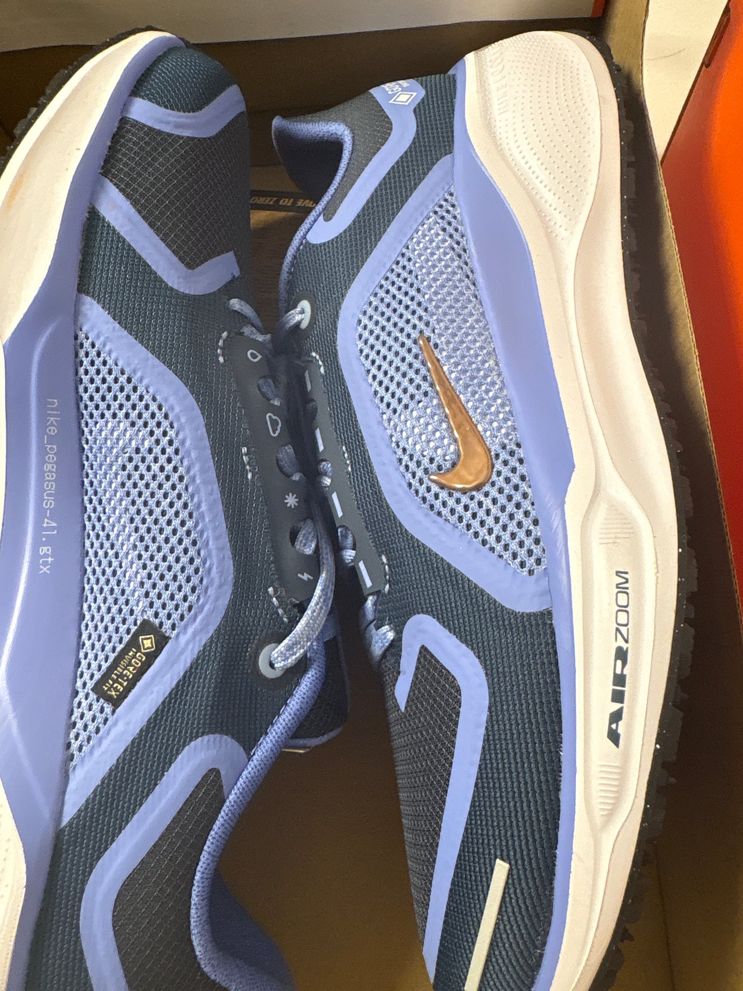 Nike ZM Pegasus 41 GTX blau/weiss, Größe 42,5