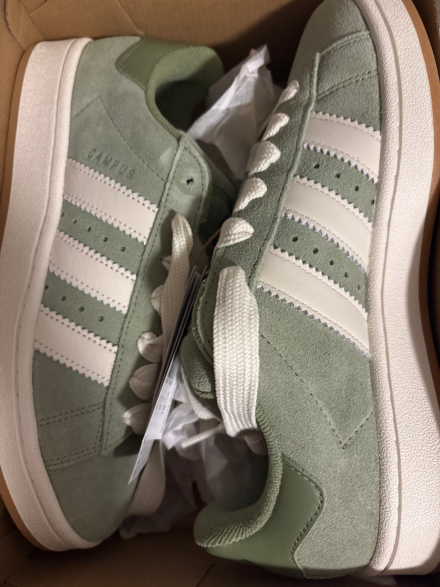 Adidas Campus, hellgrün/weiss, Größe wählbar