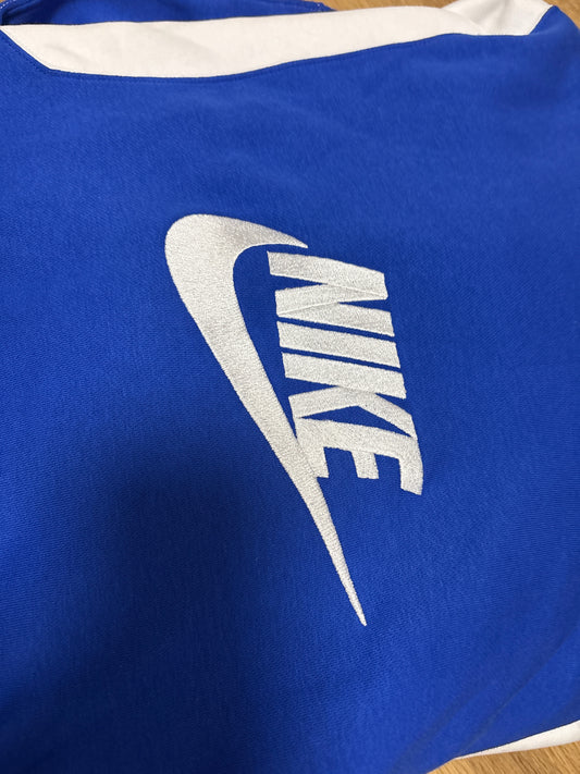Nike Hoodie Größe M in blau/weiss