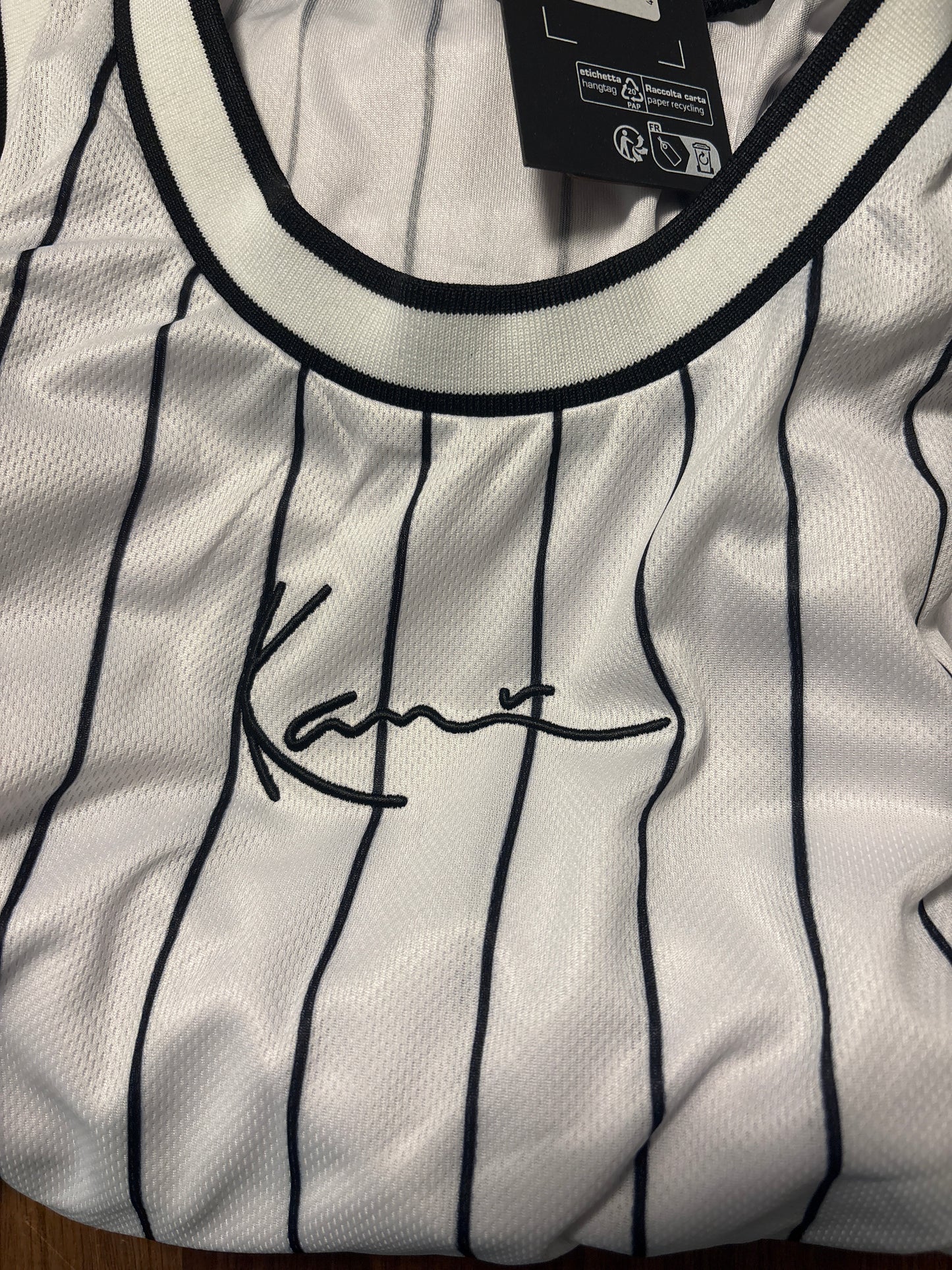 Karl Kani Hose und Trägershirt Set, Größe XL in weiss/schwarz
