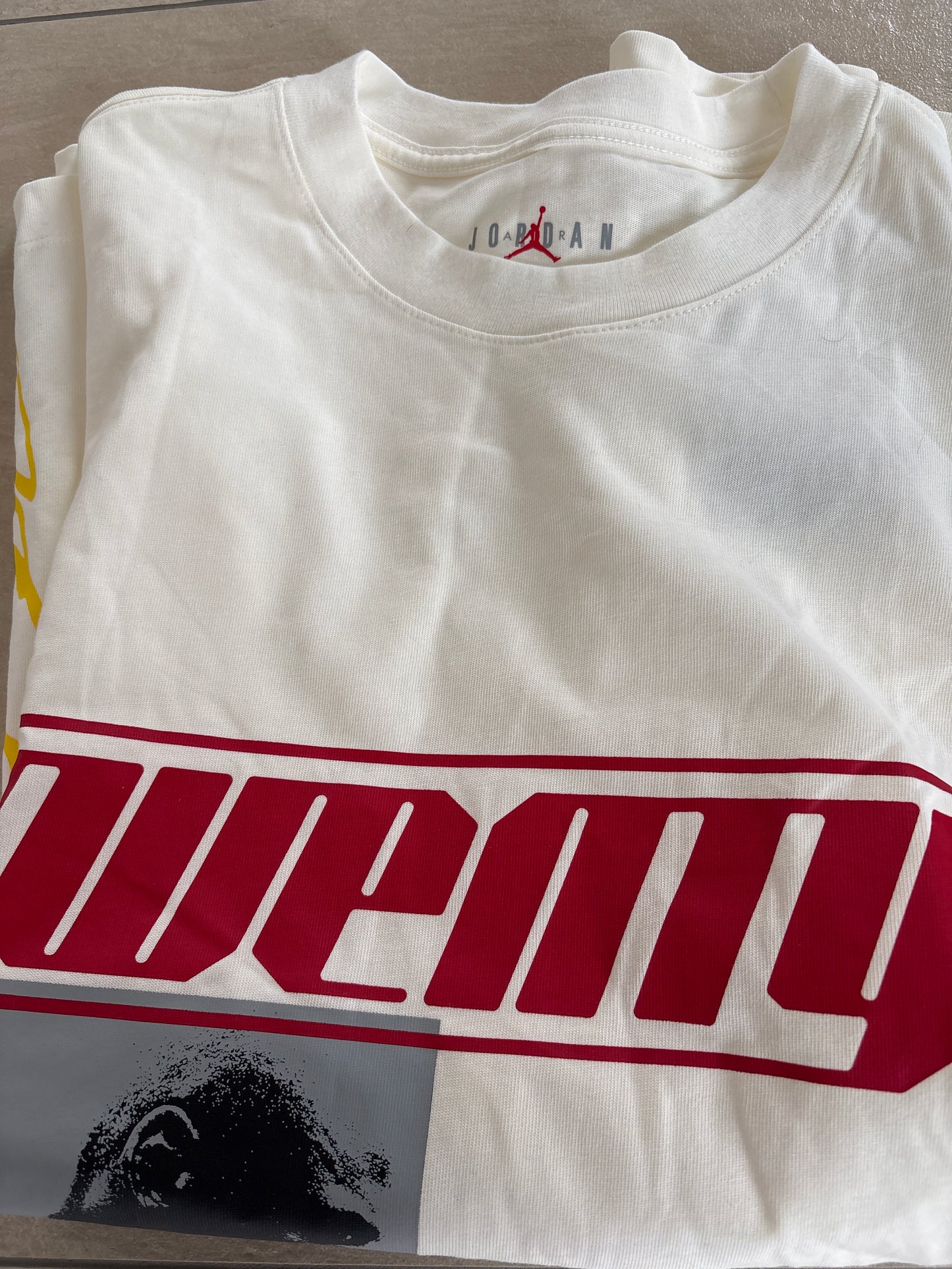 Nike Jordan Shirt, Größe L in weiss/Muster