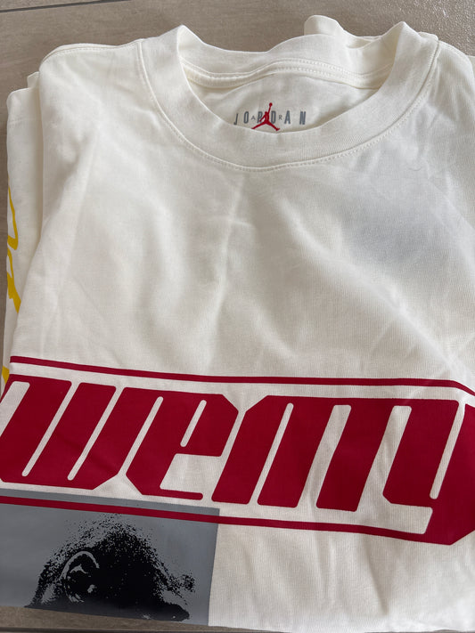 Nike Jordan Shirt, Größe L in weiss/Muster