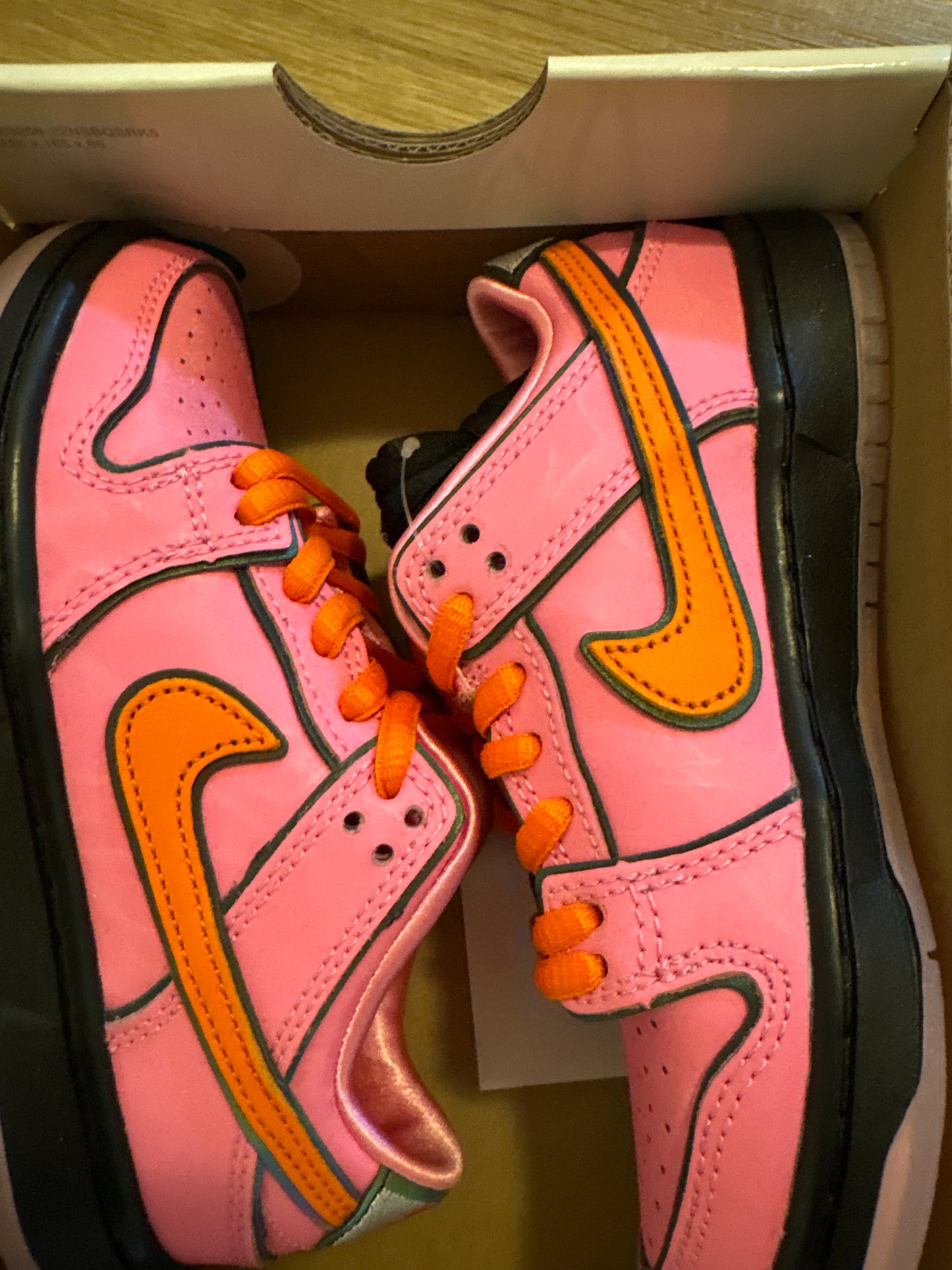 Nike Dunk low schwarz/rosa/orange, Größe wählbar