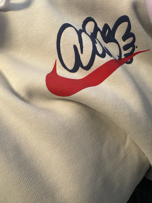 Nike Hoodie, Größe wählbar in hellcreme/Muster