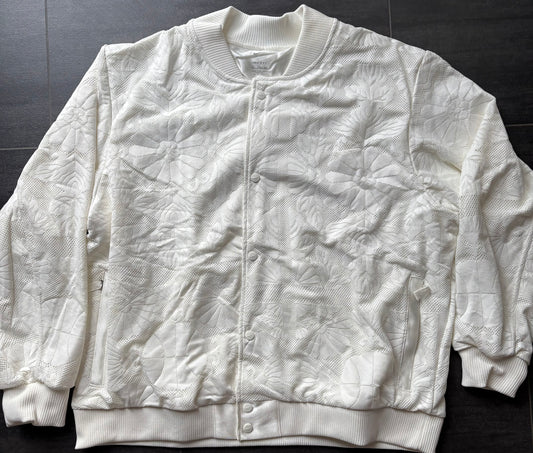 Nike Jacke weiss mit Muster, Größe XXL
