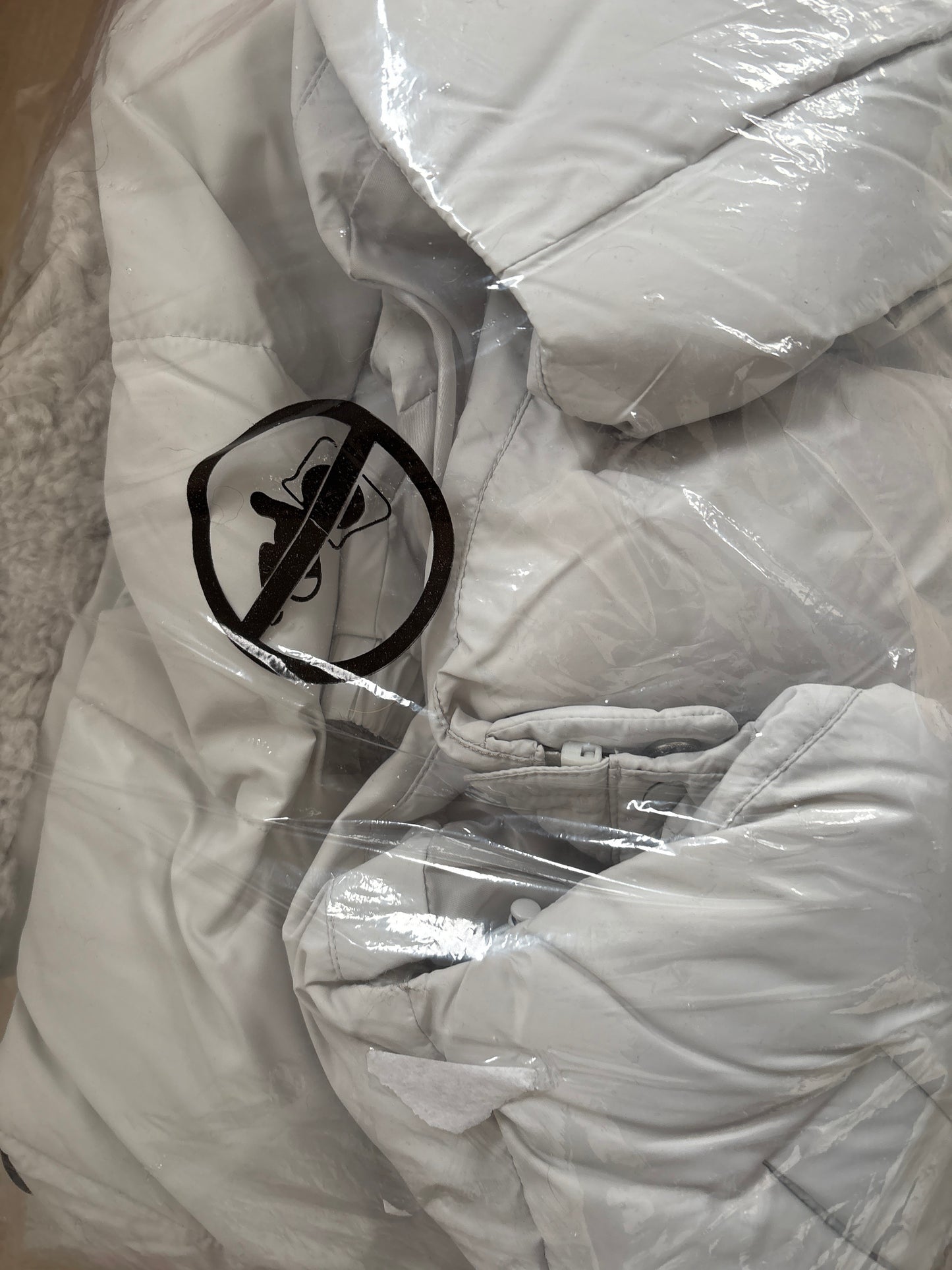 Michael Kors Jacke in hellgrau/plüsch, Grösse wählbar