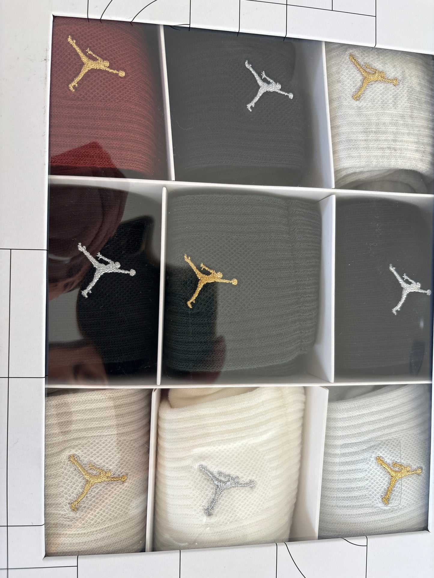 Nike Jordan Socken, 9er Pack in mehrfarbig , Größe wählbar