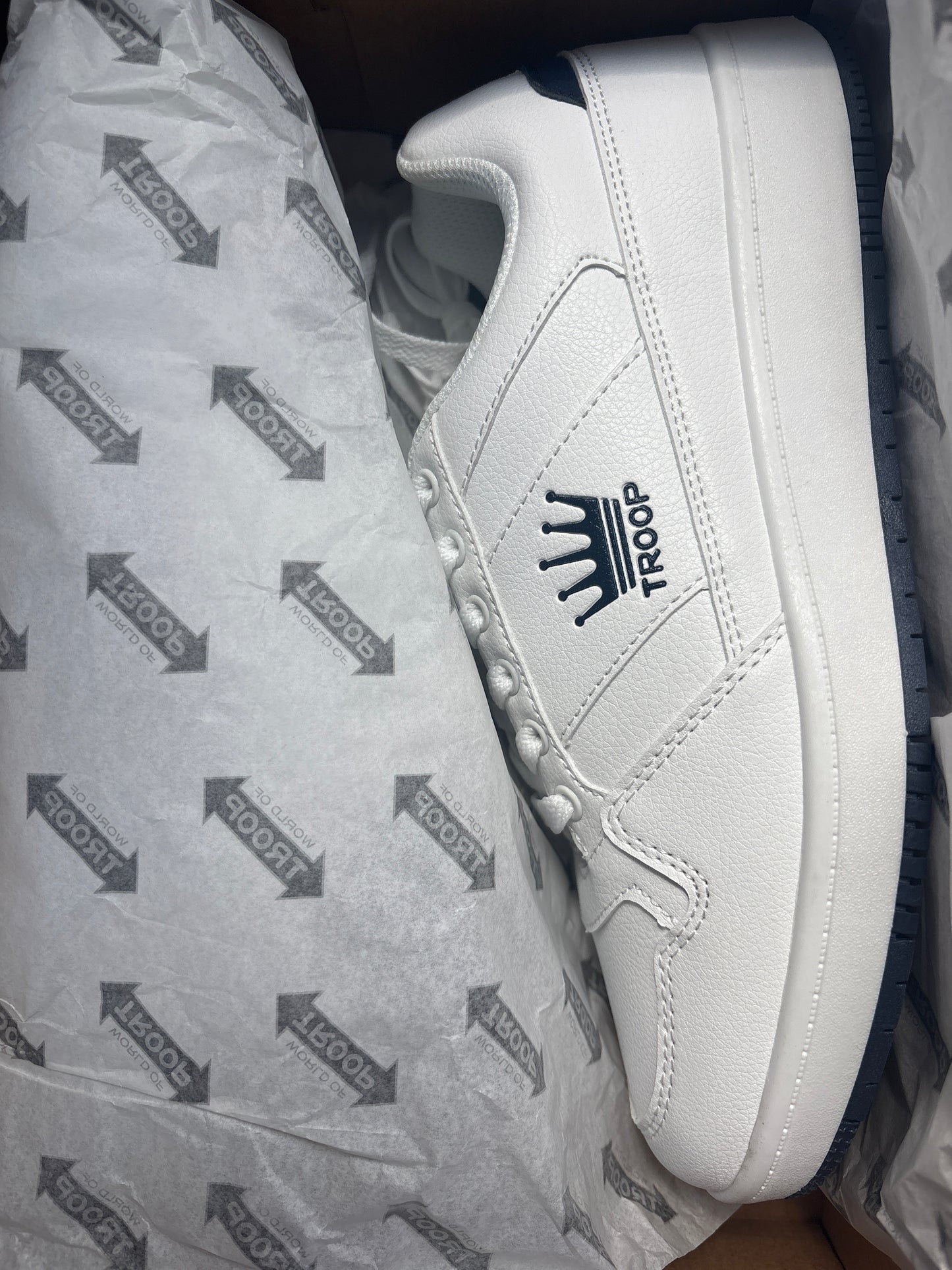 Troop Sneaker weiss/blau, Größe 42