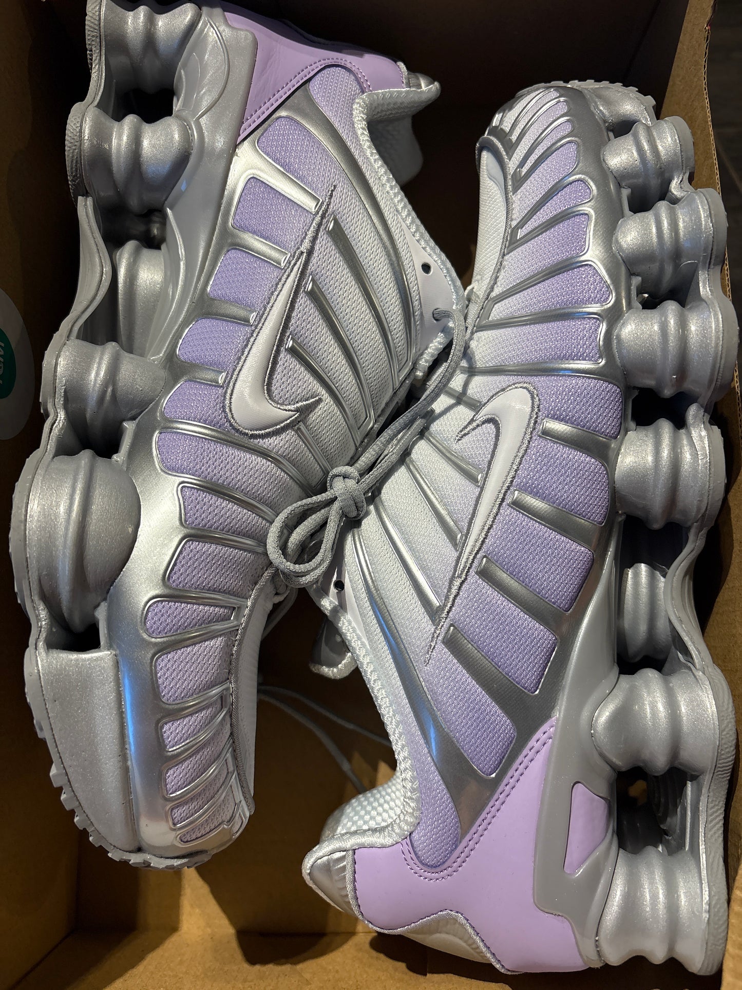 Nike Shox TL in silber/lila, Größe 42,5