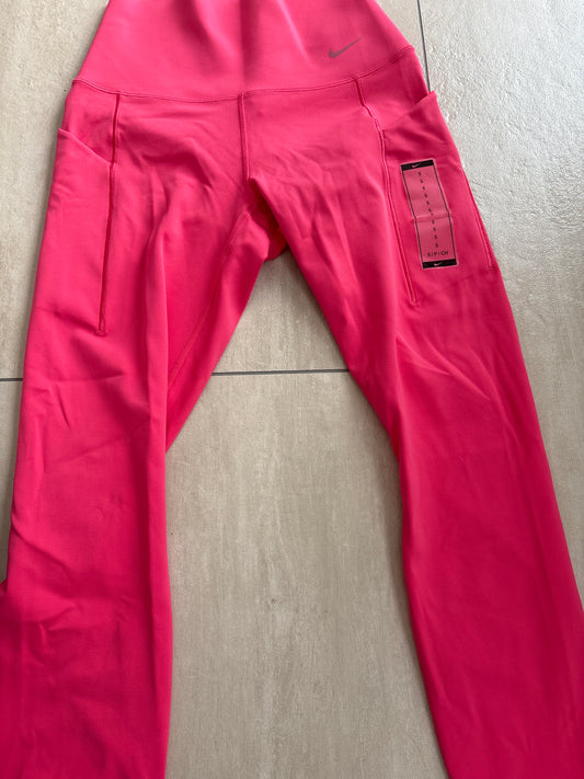 Nike Frauen Leggins in pink mit Tasche, Größe S