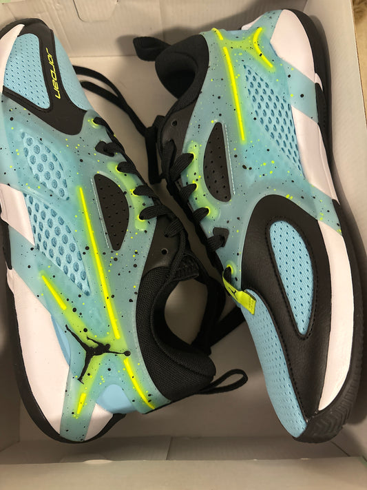 Nike Jordan Heir, blau/weiss/gelb, Größe 43