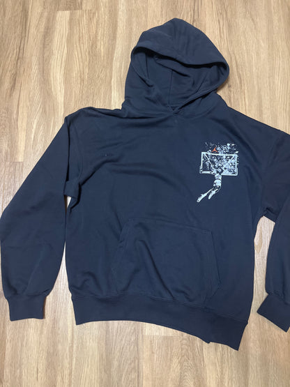 Nike Jordan Hoodie, Größe S in schwarz/ Backprint