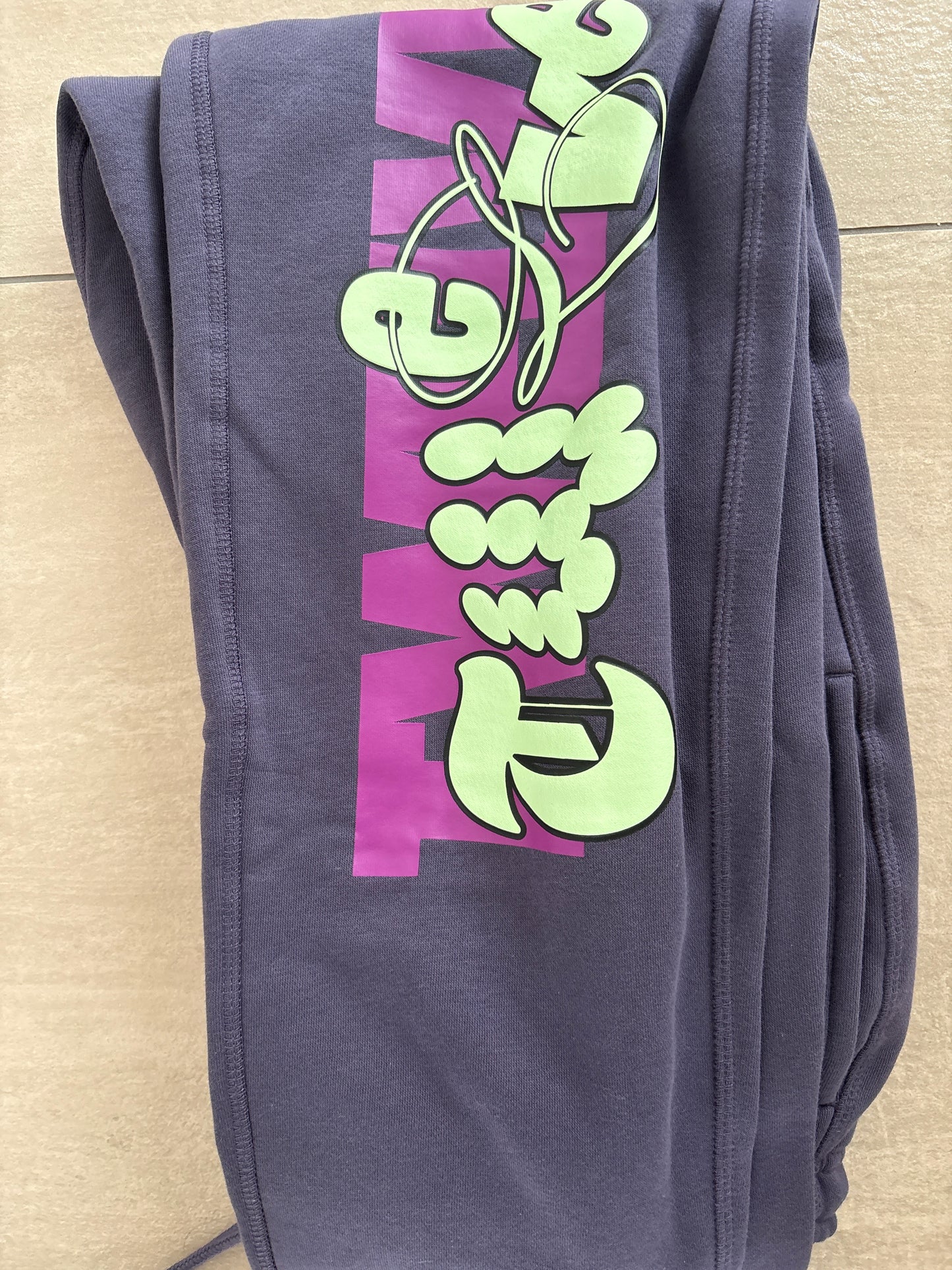 Nike Jogginghose, lila/Muster, Größe S