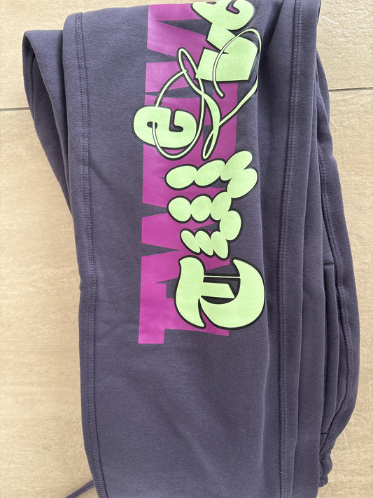 Nike Jogginghose, lila/Muster, Größe S