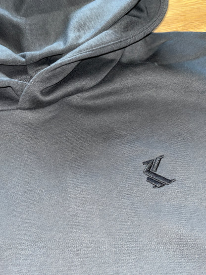 Karl Kani Hoodie dunkelgrau ohne Kordelzug mit Backprint, Größe L