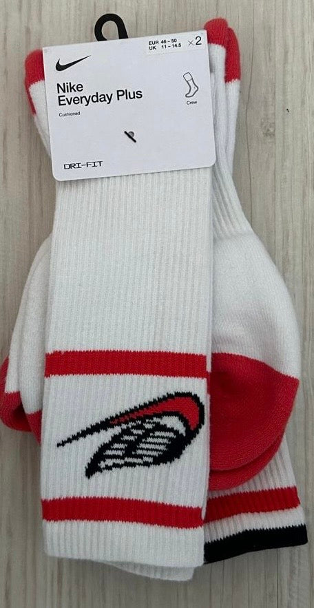 Nike Socken, 2er Pack in weiss/schwarz/rot, Größe 46-50