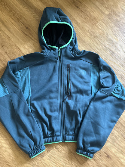 The North Face Damen cropped Joggingjacke „Mountain Athletics“ in Türkis, Größe XS