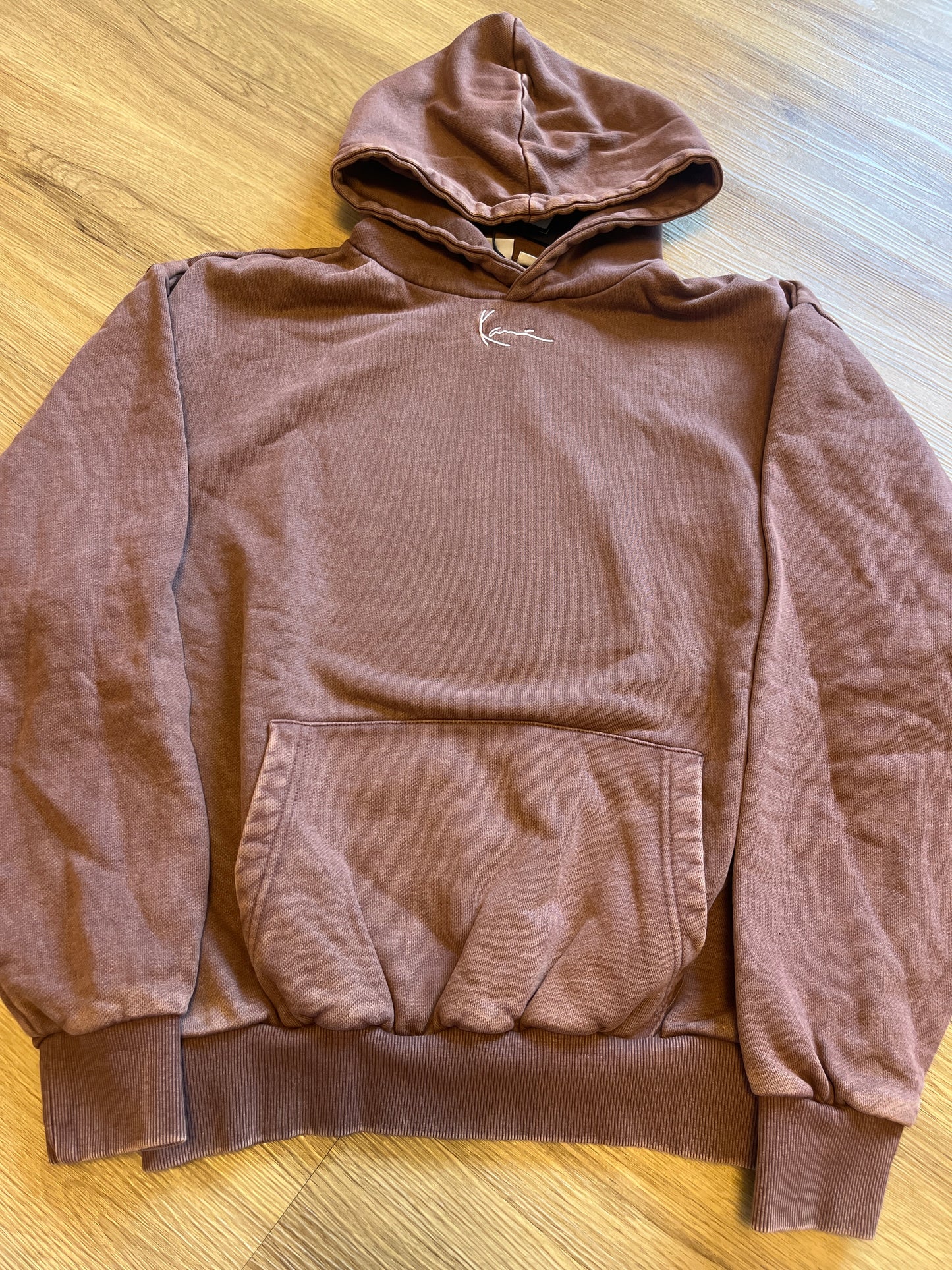 Karl Kani Hoodie in braun/verwaschen, Größe M