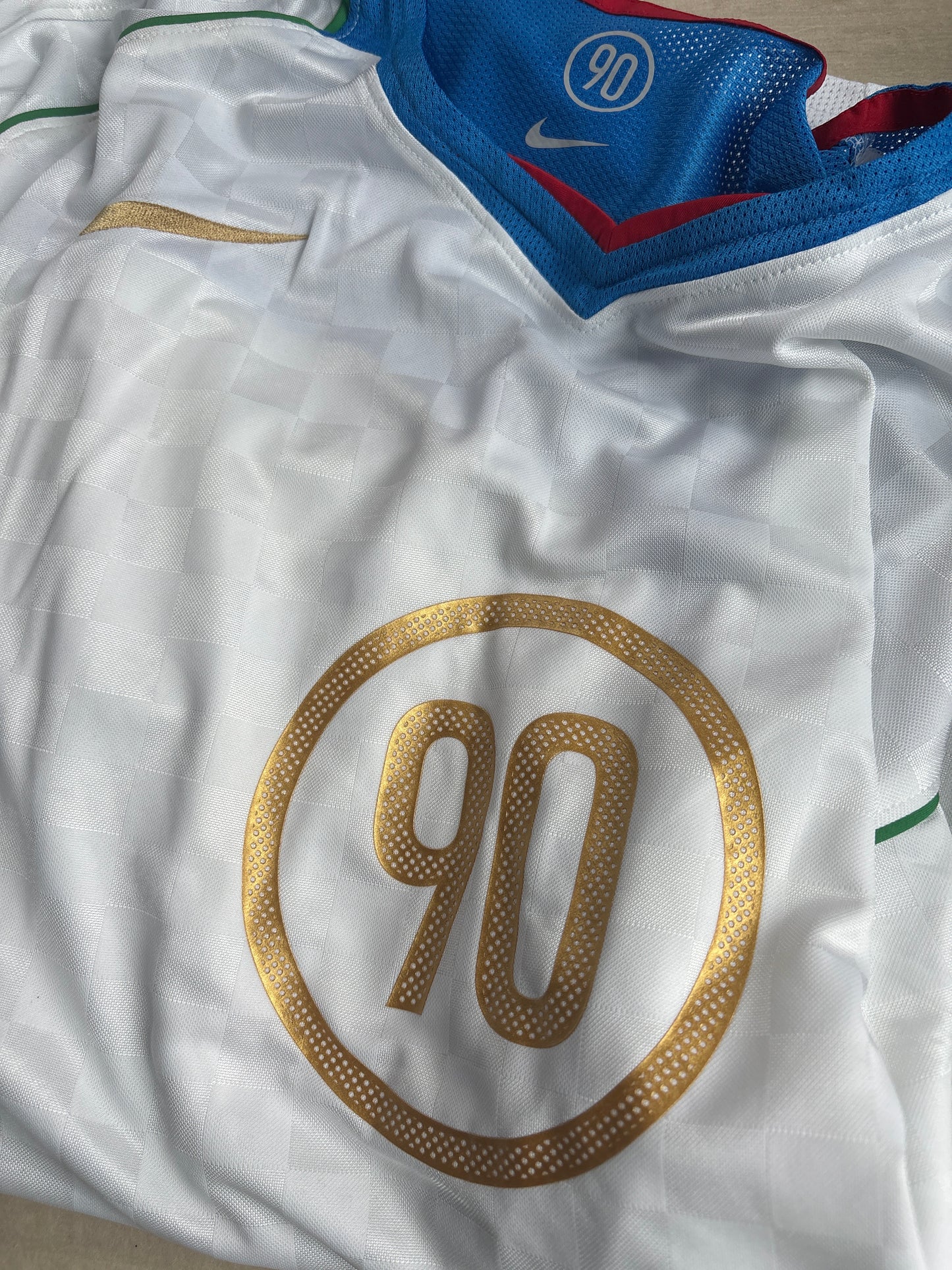 Nike Shirt T90 Trägershirt, Größe M in weiss/blau/gold/rot