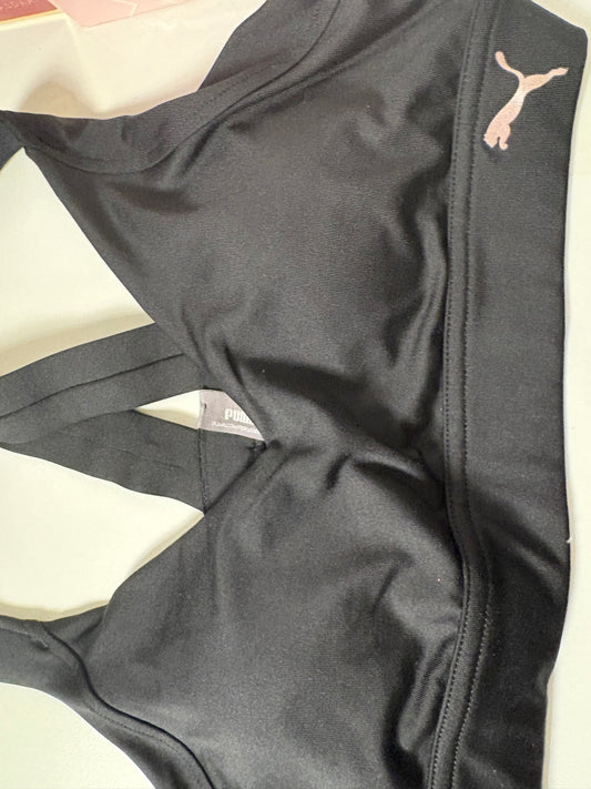 Puma Sport BH in schwarz mit puma, Größe wählbar