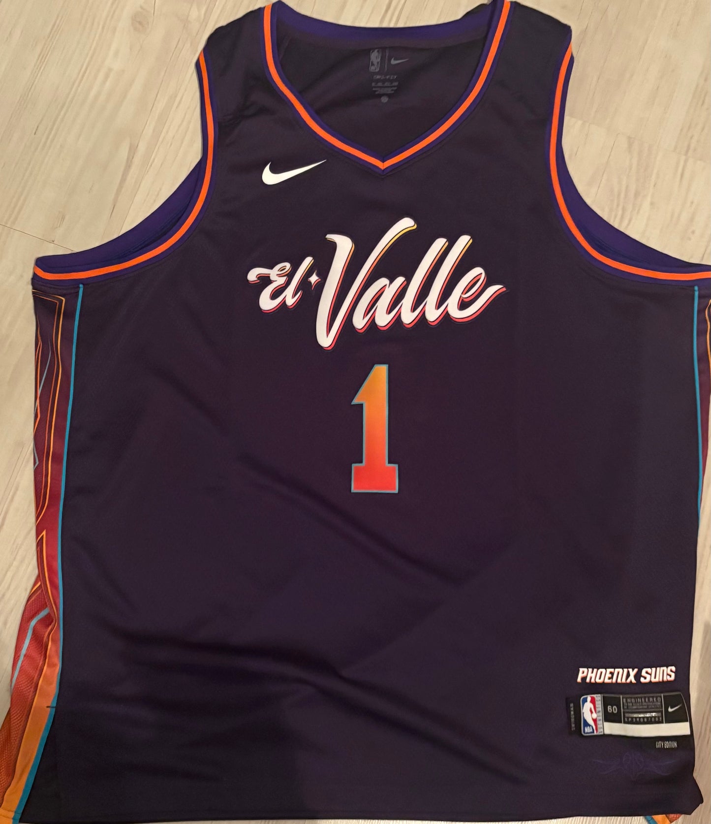 Nike NBA Trikot Phoenix Suns, Größe XXXL in dunkellila/weiss/orange