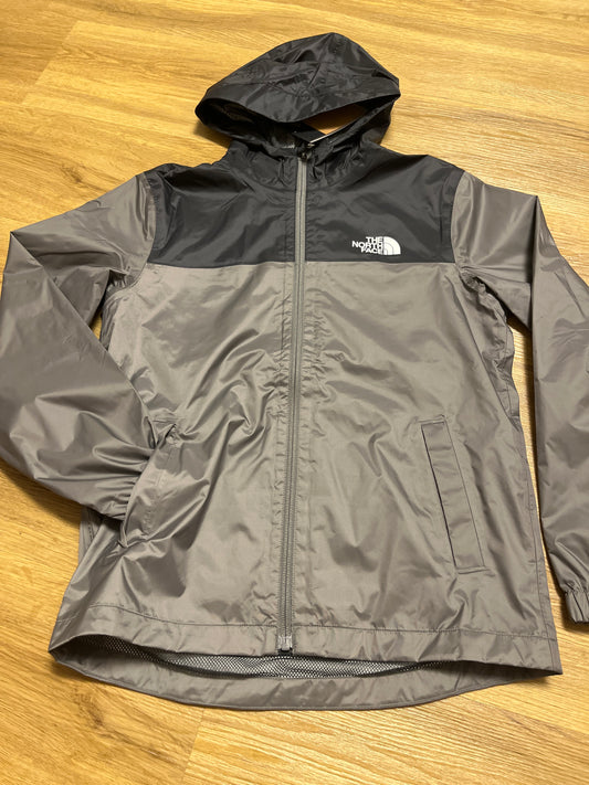 The North Face Kinder Regenjacke „Dryvent“ in grau/schwarz, Größe L