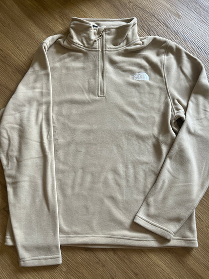 The North Face Herren Fleece mit 1/4 Zipper in beige, Größe wählbar