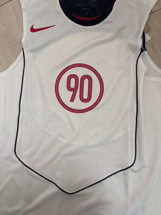 Nike Shirt T90 Trägershirt, Größe M in weiss/schwarz/rot