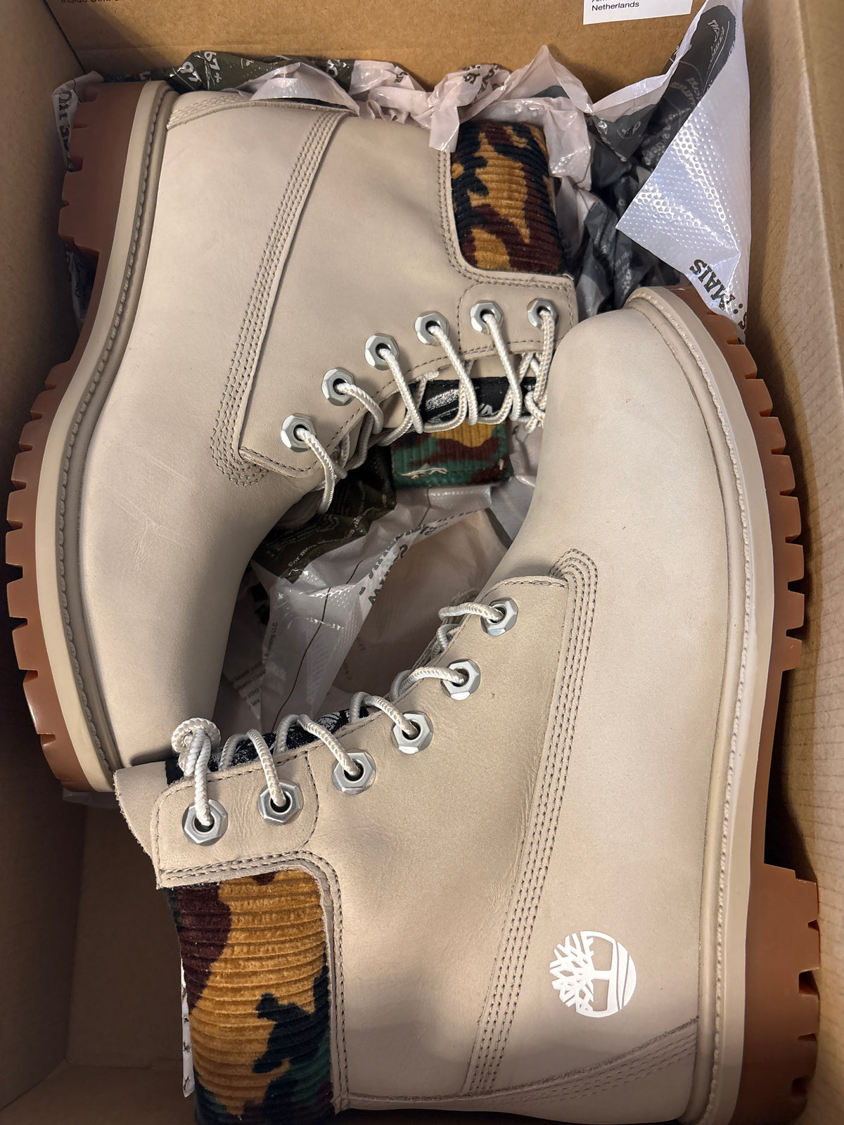 Timberland Heritage 6 in Waterproof Boot, grau/camo, Größe wählbar