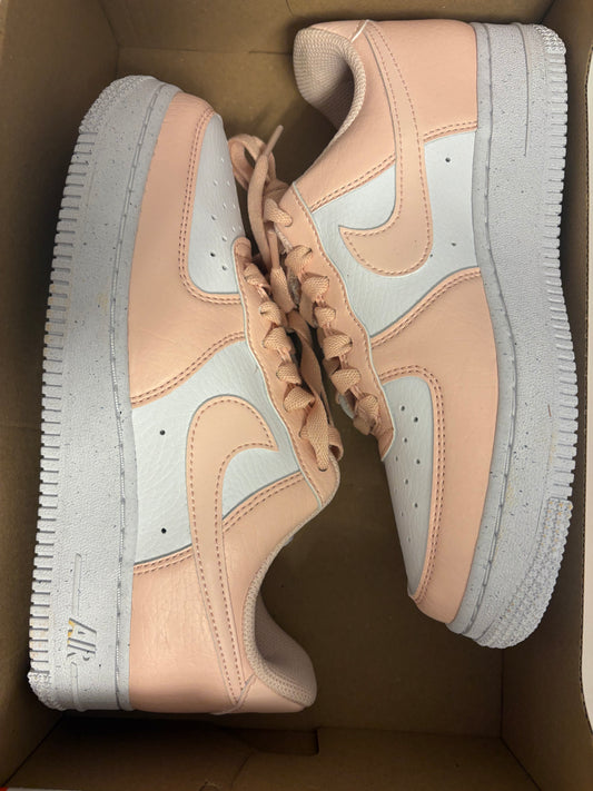 Nike Air Force 1 weiss/lachs , Größe 41