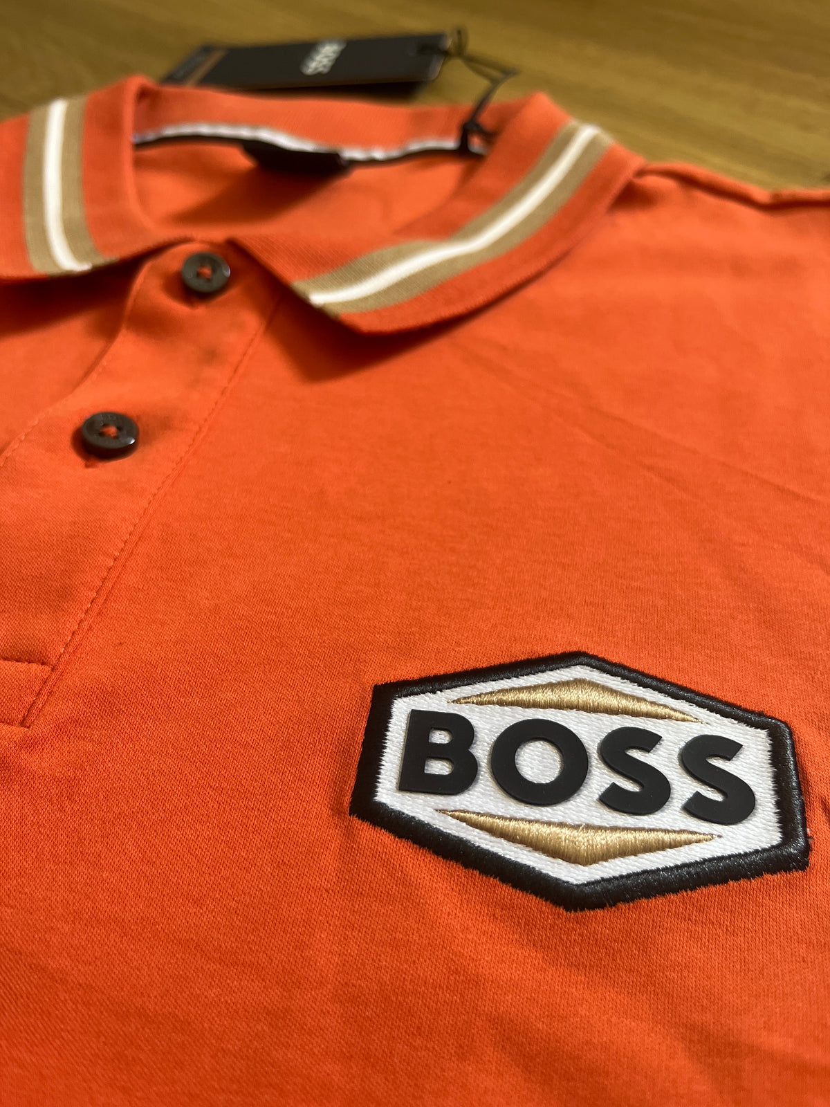 Boss Polo Shirt in orange/beige, Größe M